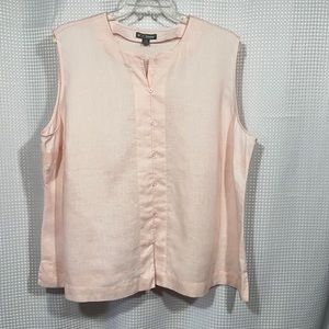 Pale Pink Linen Tank Top